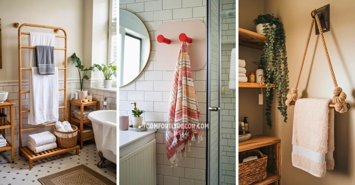 bathroom towel hanging ideas