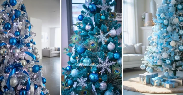 blue and silver christmas tree ideas