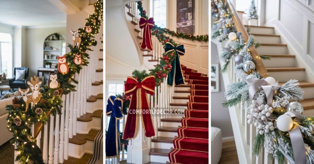 christmas staircase decor