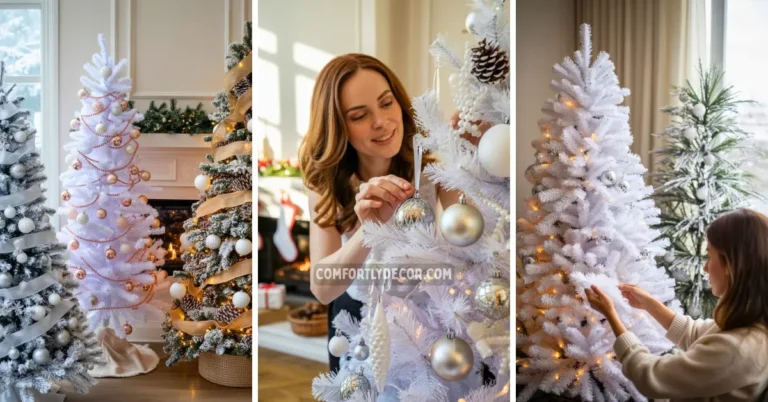 how to decorate a white christmas tree