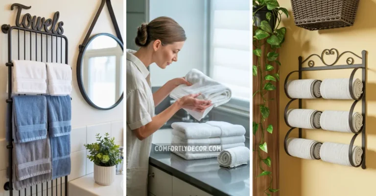 how to fold towels for display bathroom