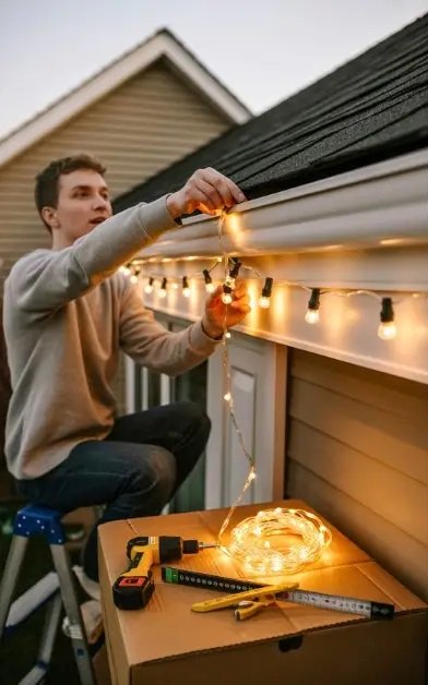 how to hang outdoor string lights 1
