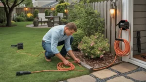 how to hide outdoor extension cords