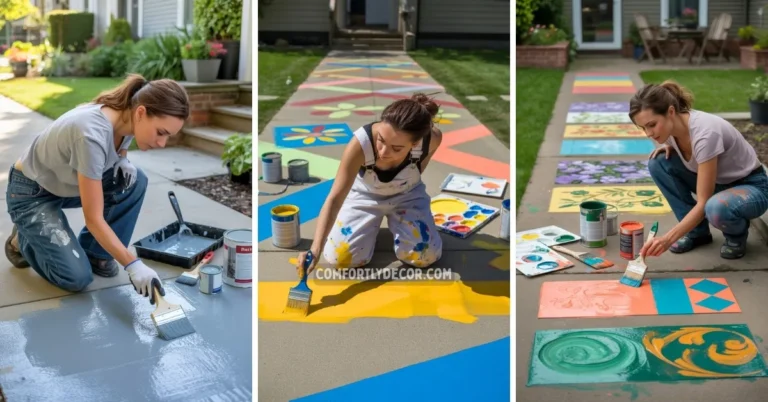 how to paint concerete sidewalks