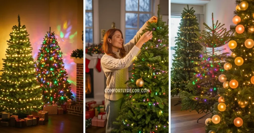 how to put christmas lights on tree