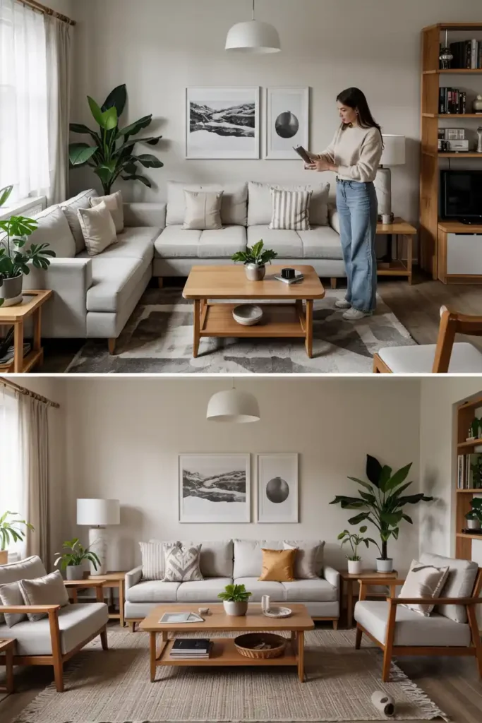 u and l shaped furniture layout