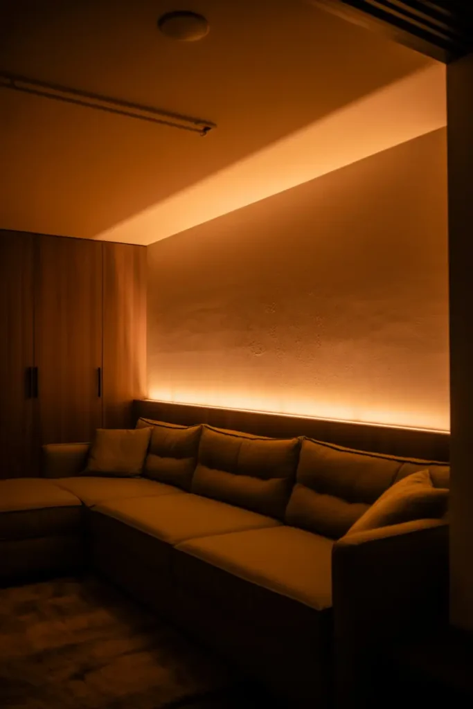 Accent Lighting Behind the Sofa