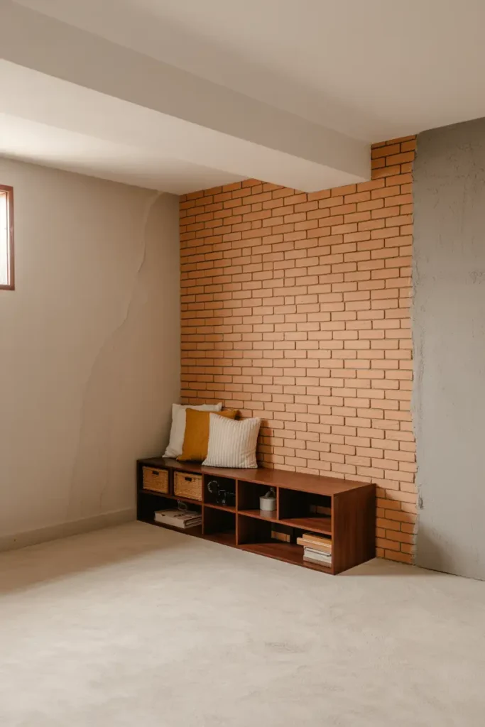 Accent Wall with Removable Wallpaper