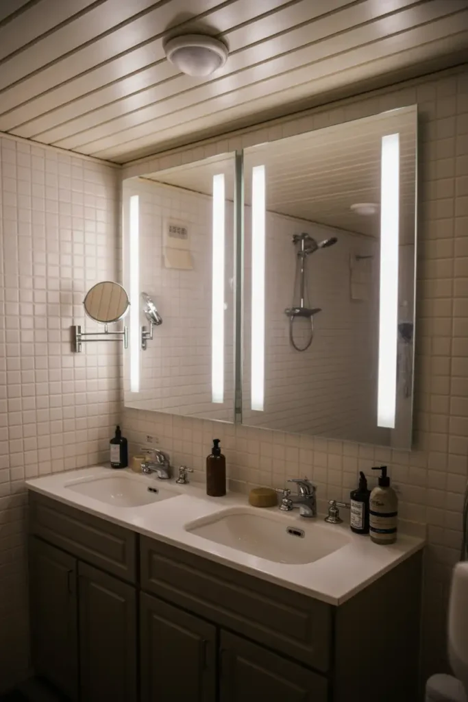 Basement Bathroom with Daylight Mirrors