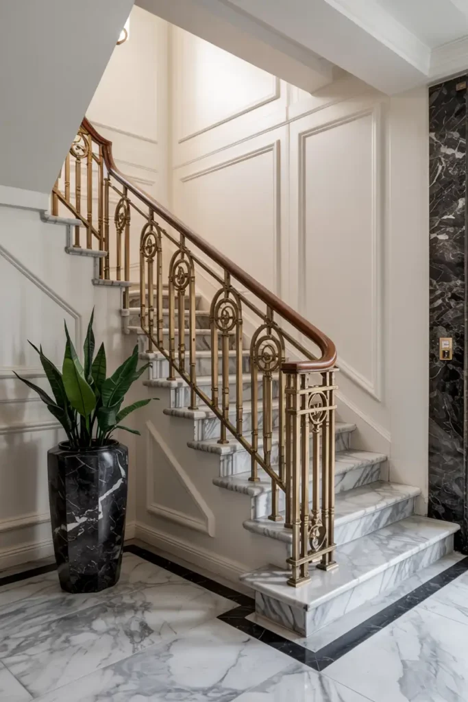 Brass and Marble Inspired Luxury Railings