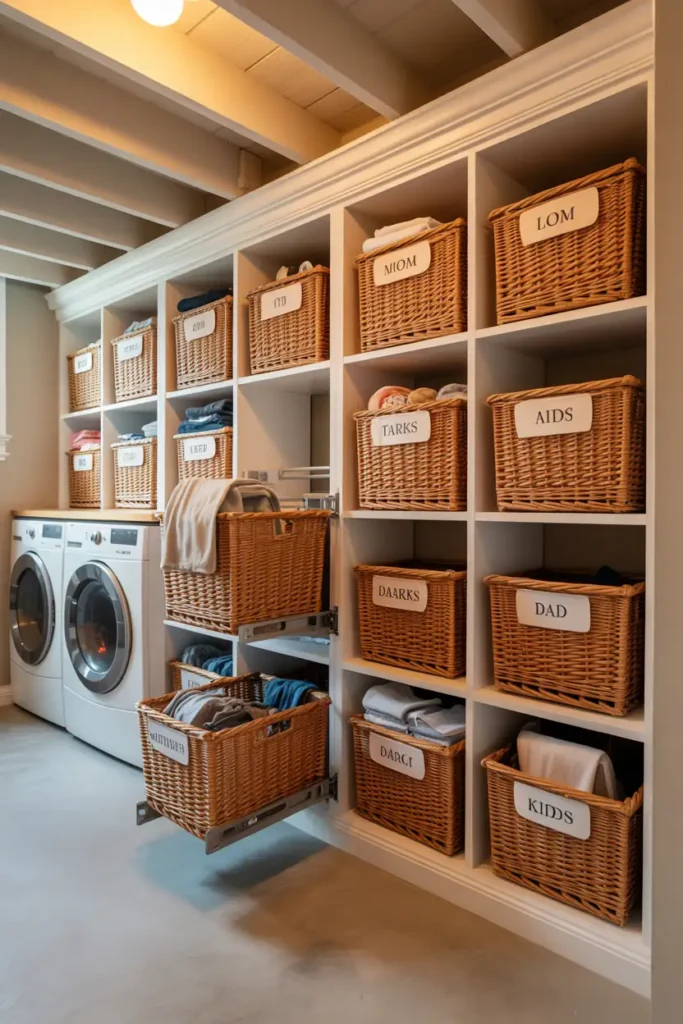 Built In Baskets for Storage