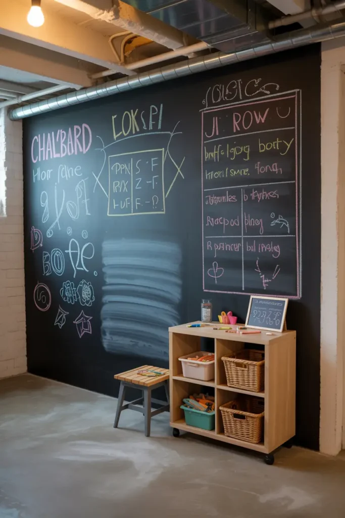 Chalkboard Painted Wall