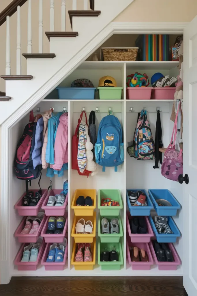 Closet for Kids Coats and Backpacks 1