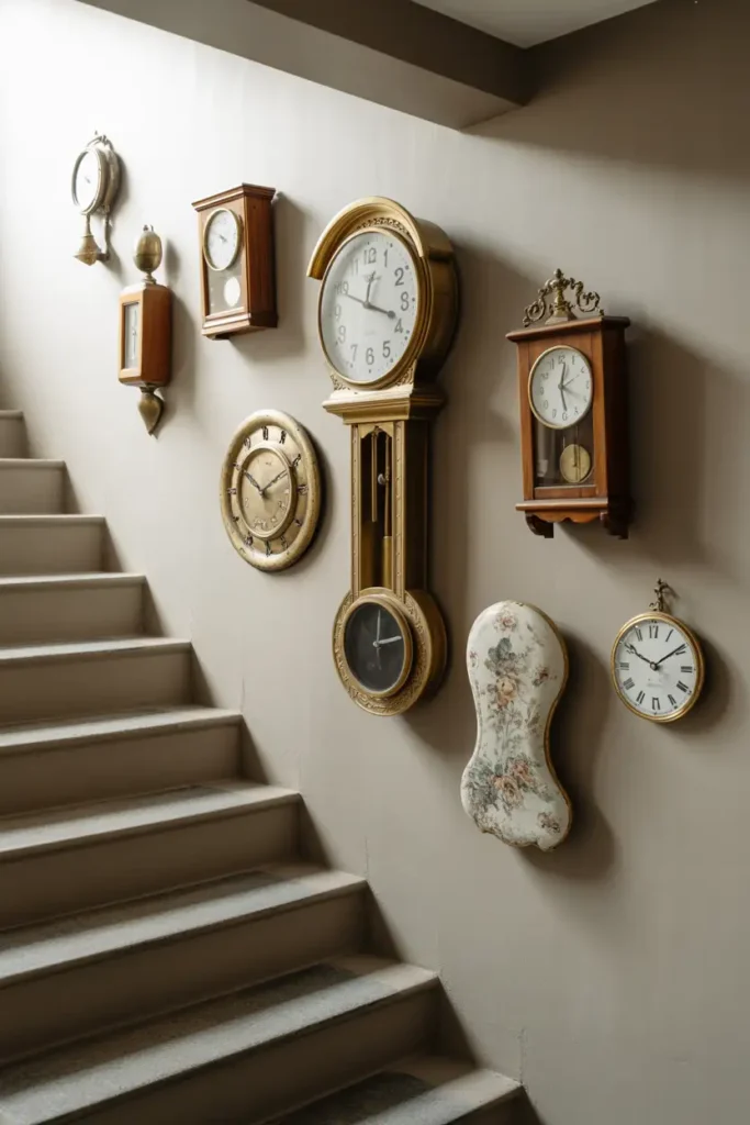 Collection of Vintage Clocks or Plates