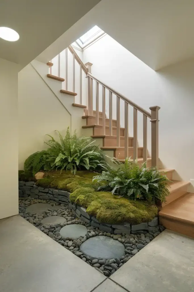 Combination of Stones, Moss, and Ferns