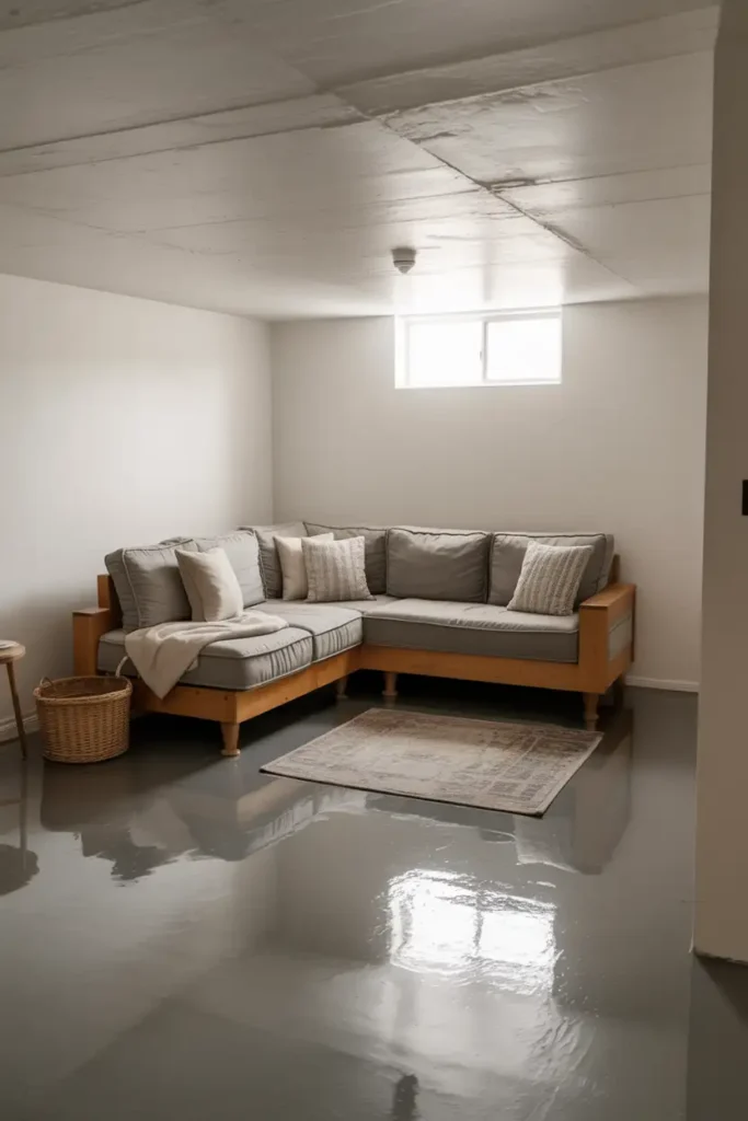 Concrete Style Painted Floor