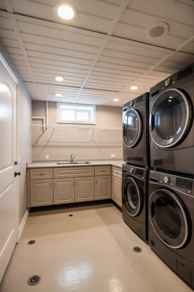 Drop Ceiling with Recessed Lighting