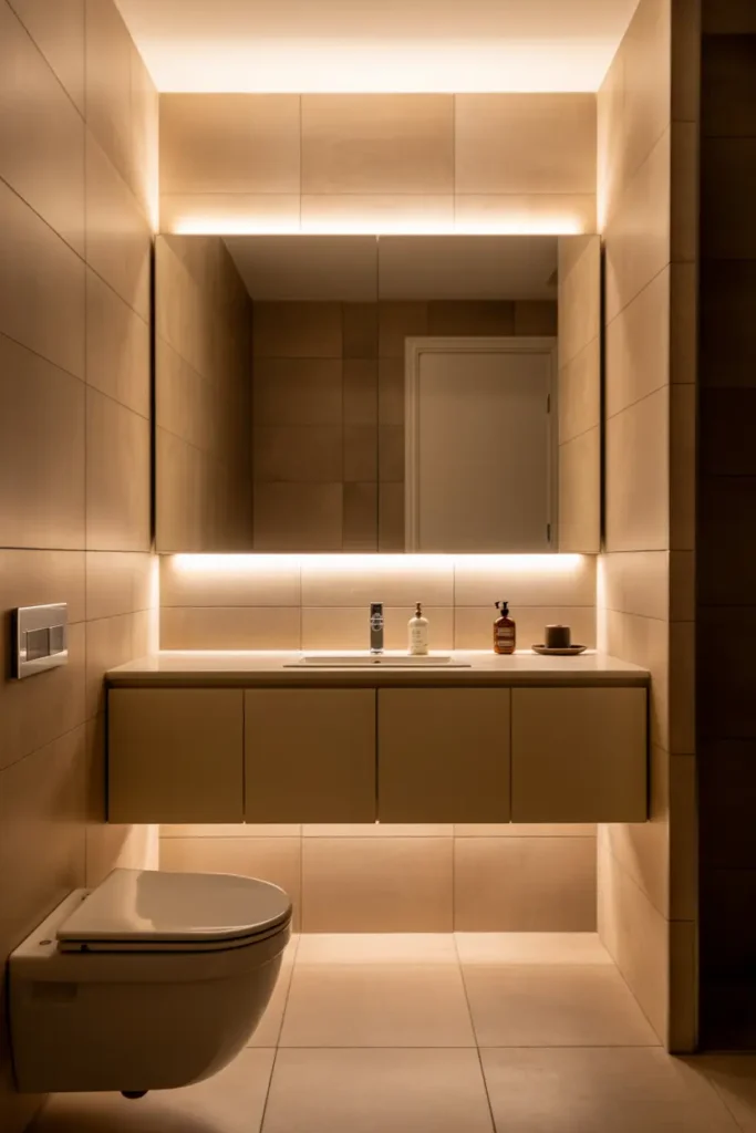 Floating Vanity with Under Glow
