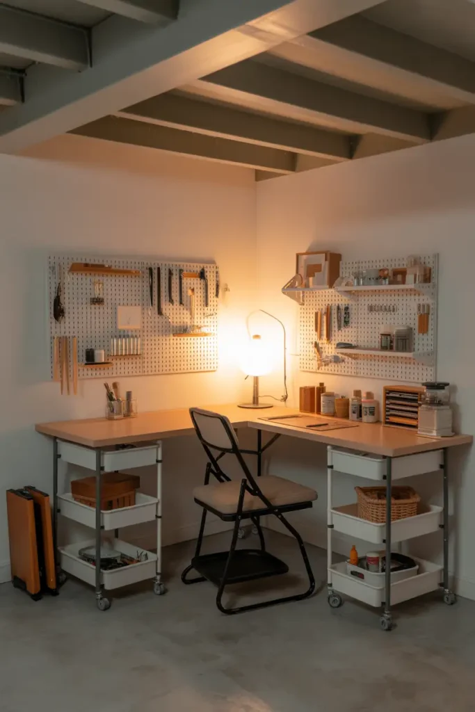 Folding Table Craft Space