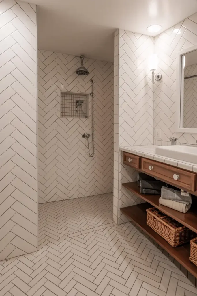 Herringbone Tile Floor Design