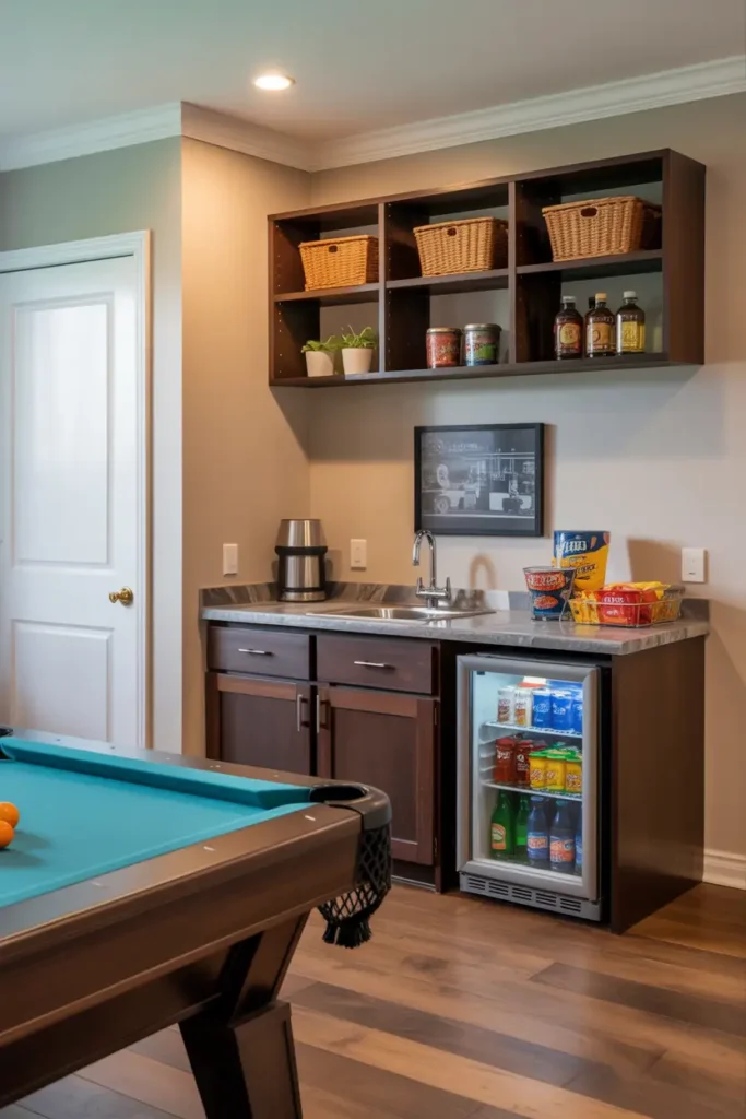 Mini Fridge and Snack Bar