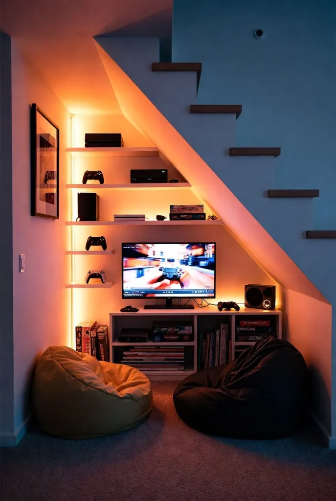 Mini Game Room with Bean Bags