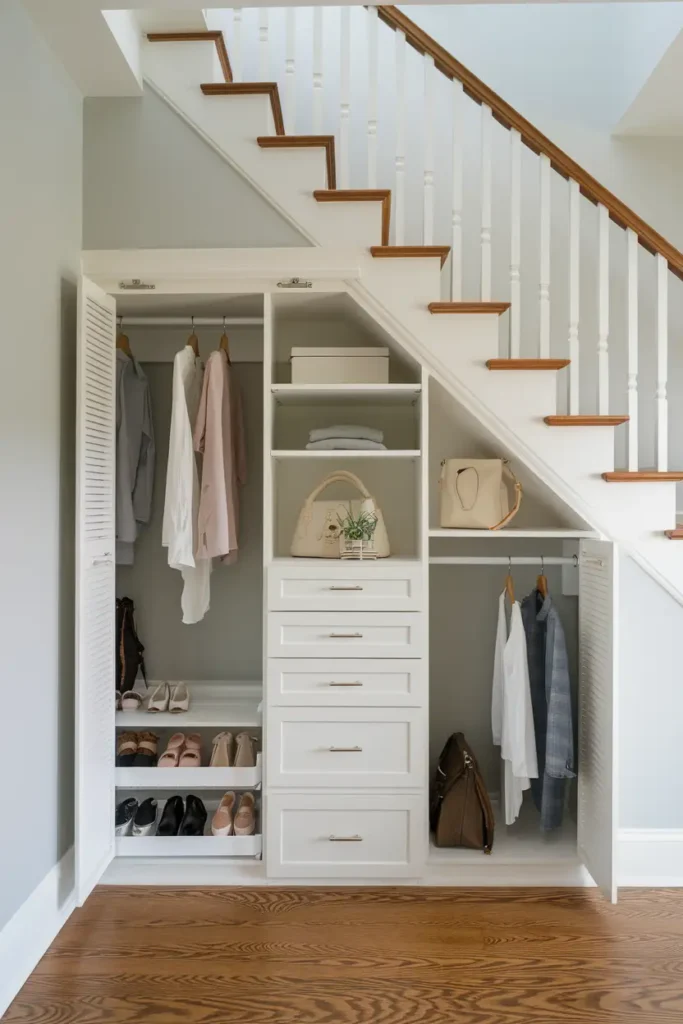 Modular Closet System with Adjustable Shelves