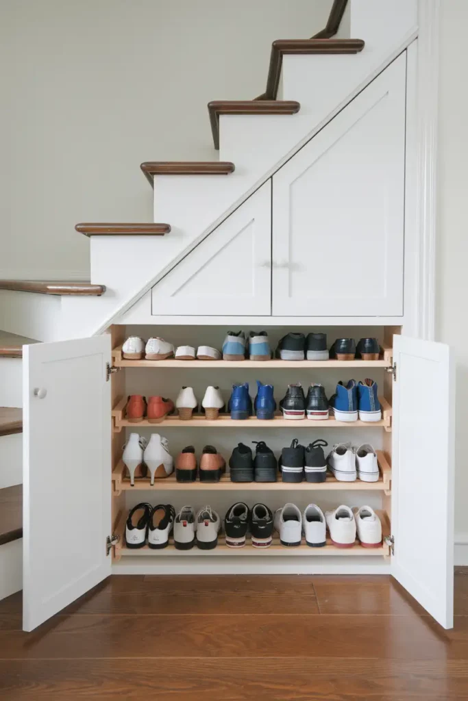 Open Cubbies with Tiered Shelves