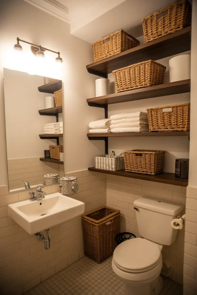 Open Shelving with Baskets