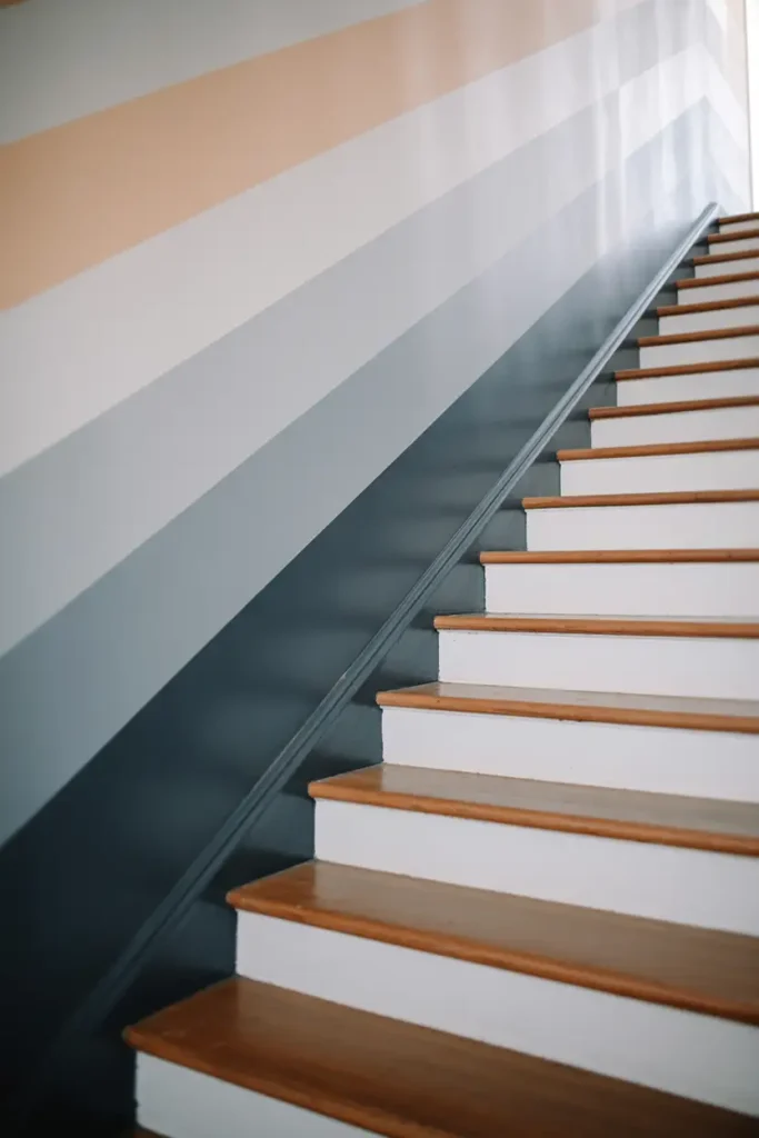 Painted Ombre or Two Tone Stair Wall