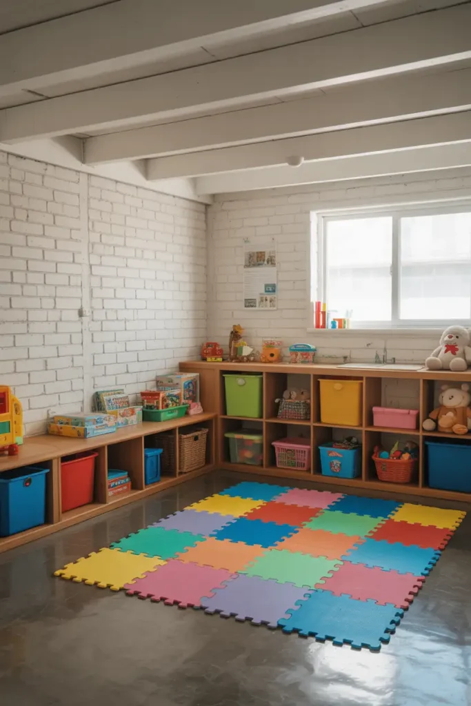 Playroom Zone with Colorful Mats