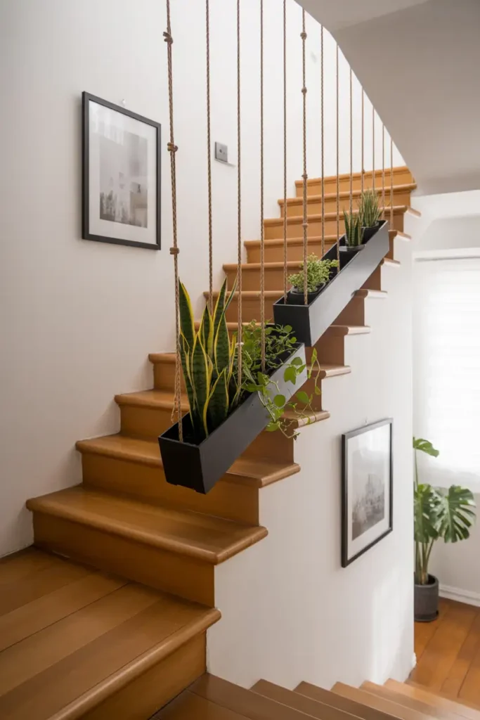 Railing with Built In Planter Shelf 1