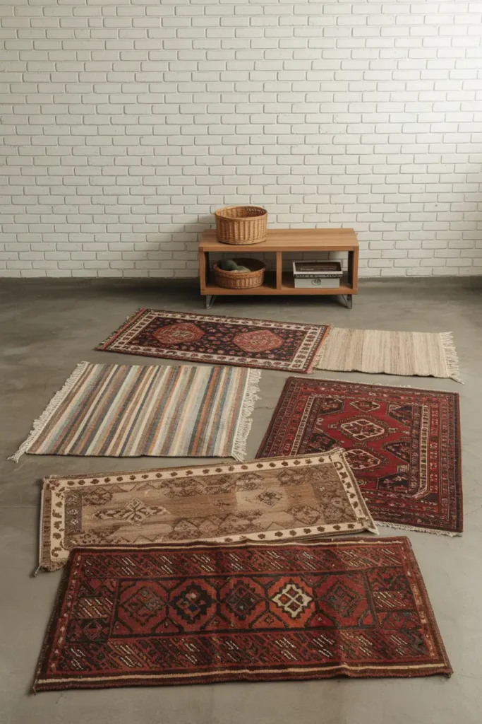 Recycled Rug Layering