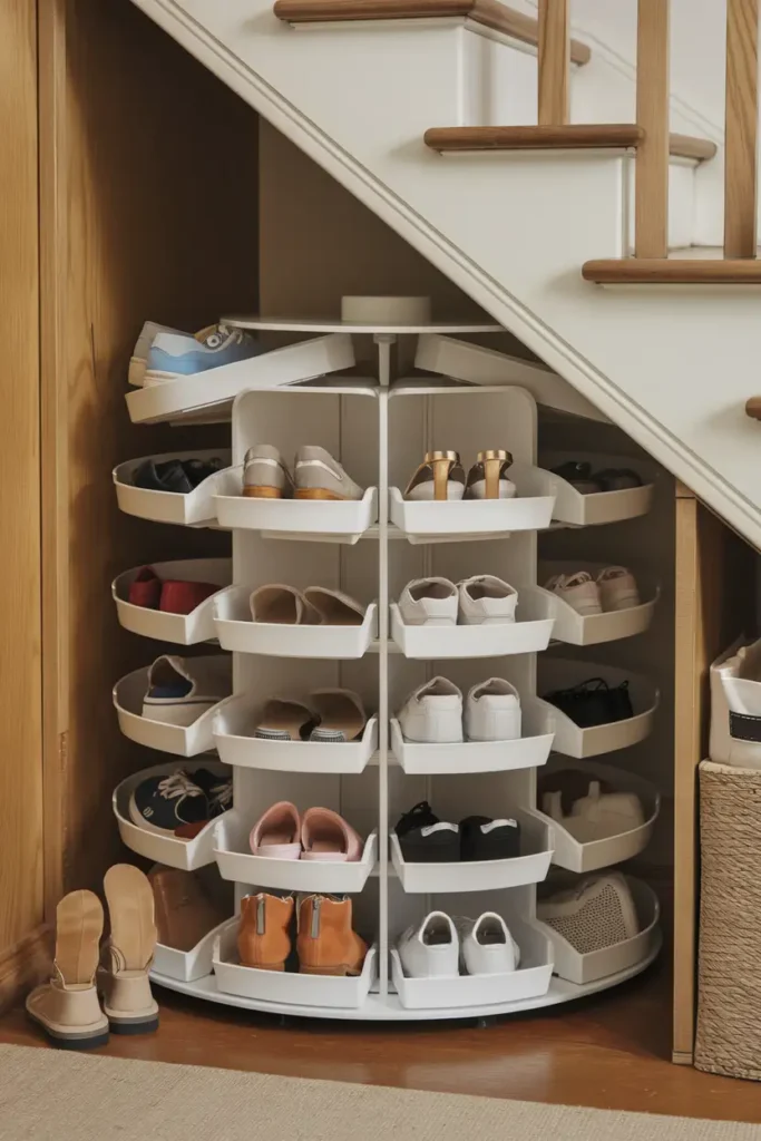 Rotating Carousel Shoe Rack