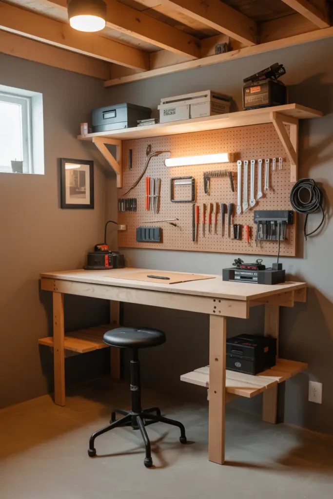 Rustic Workbench Area