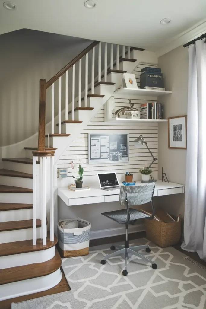 Under Stairs Home Office Nook 1