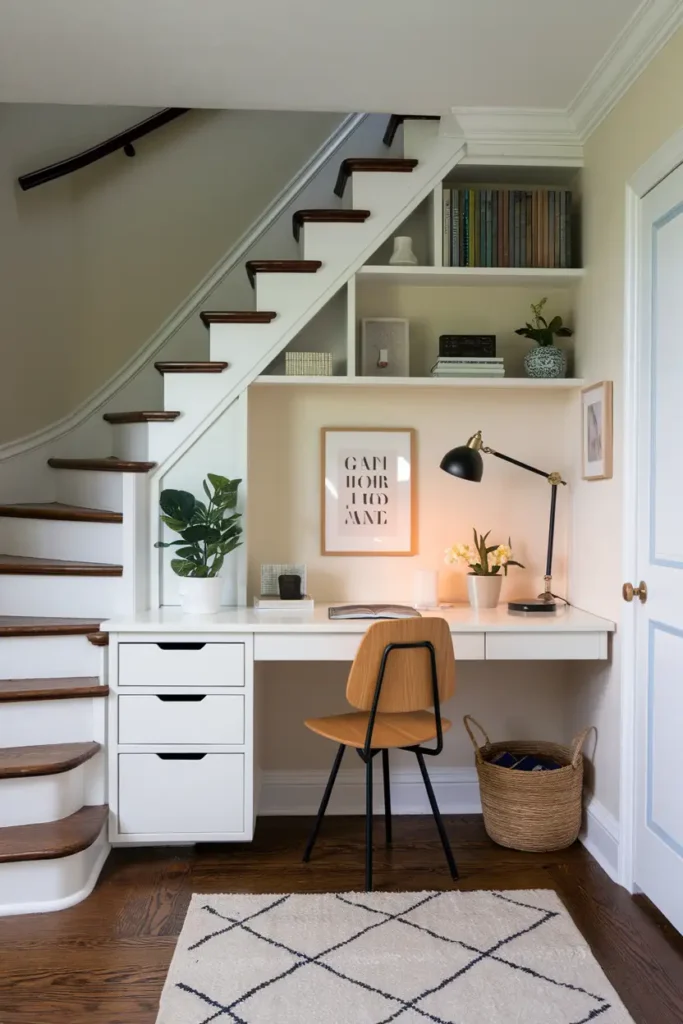 Under Stairs Home Office Nook