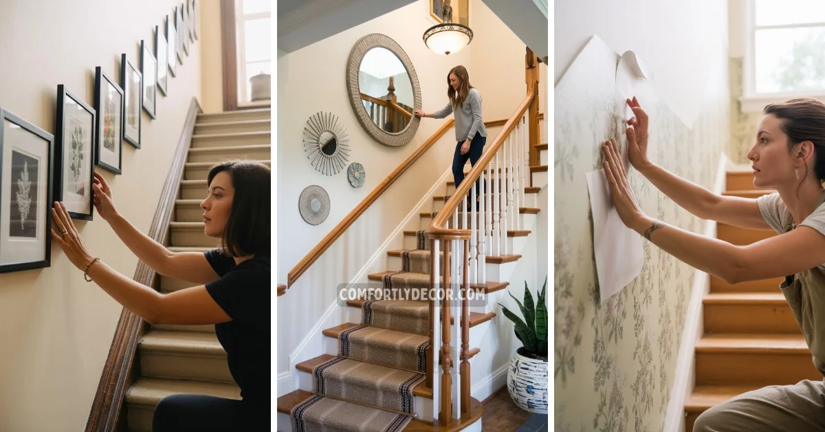 how to decorate staircase wall