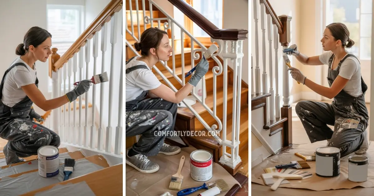 how to paint stair railings