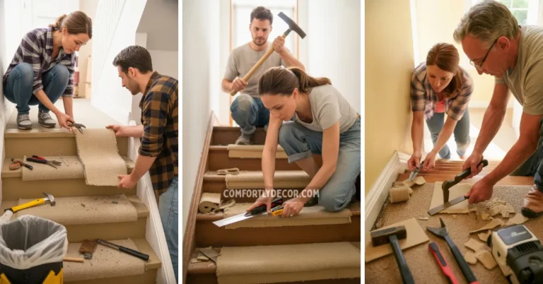 how to remove carpet from stairs