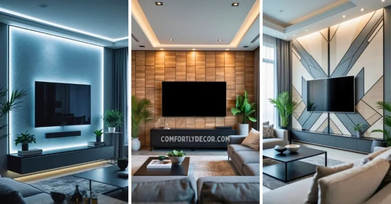 living room accent wall ideas with tv