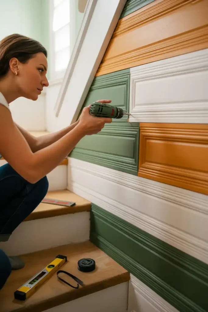 securing staircase panel