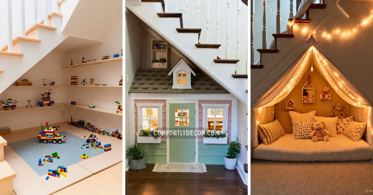 under the stairs kids space