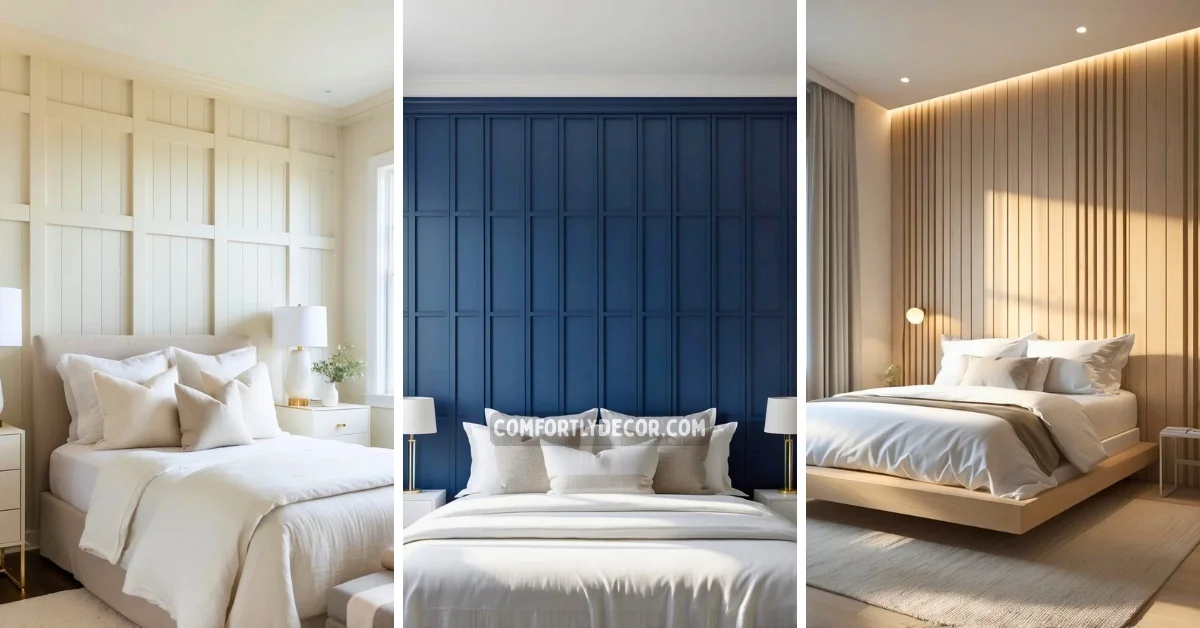 board and batten bedroom accent wall