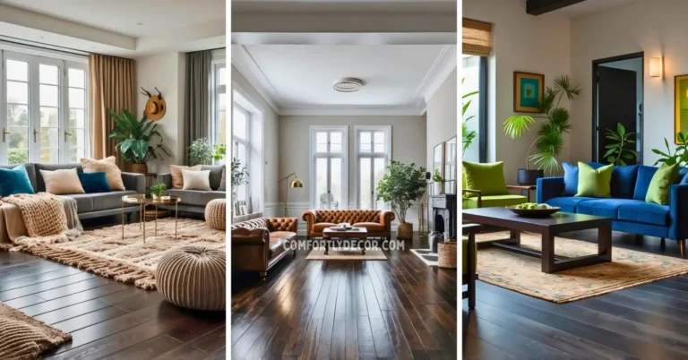 dark wooden floor living room