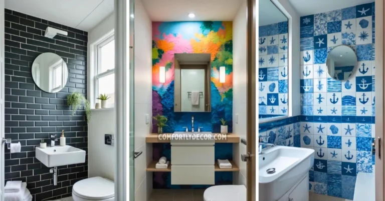 small bathroom accent wall ideas