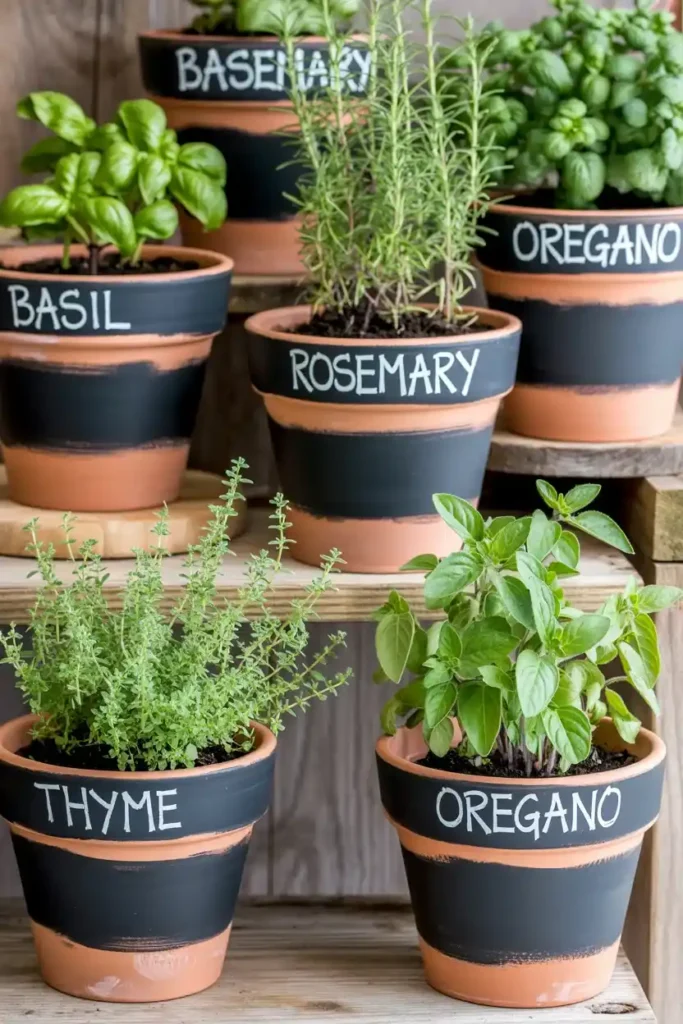 Chalkboard Paint Pots