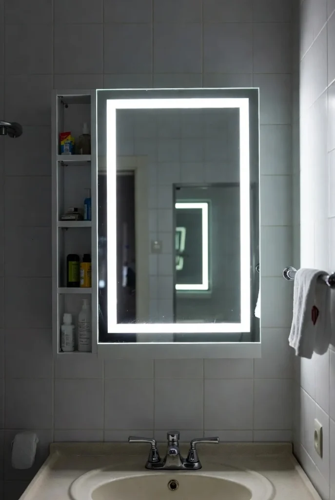 Lighted LED Mirror Cabinet