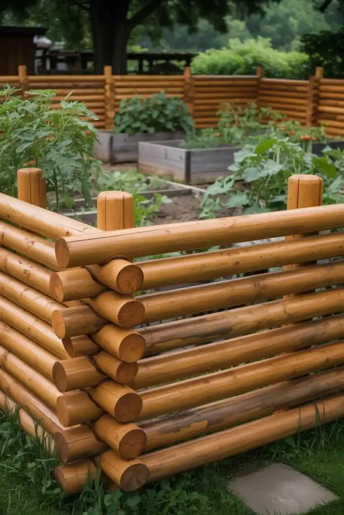 Log Stack Fence