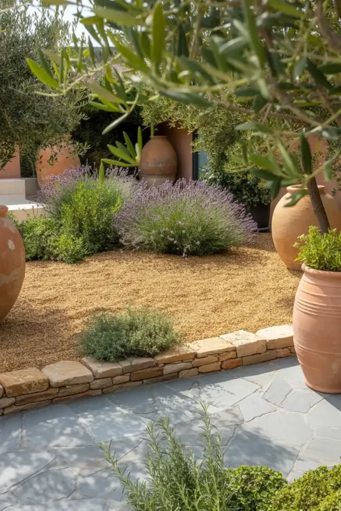 Mediterranean Gravel Garden Terrace 1